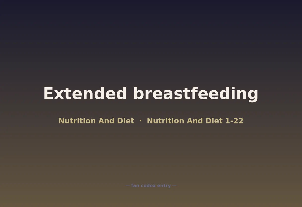 Extended breastfeeding